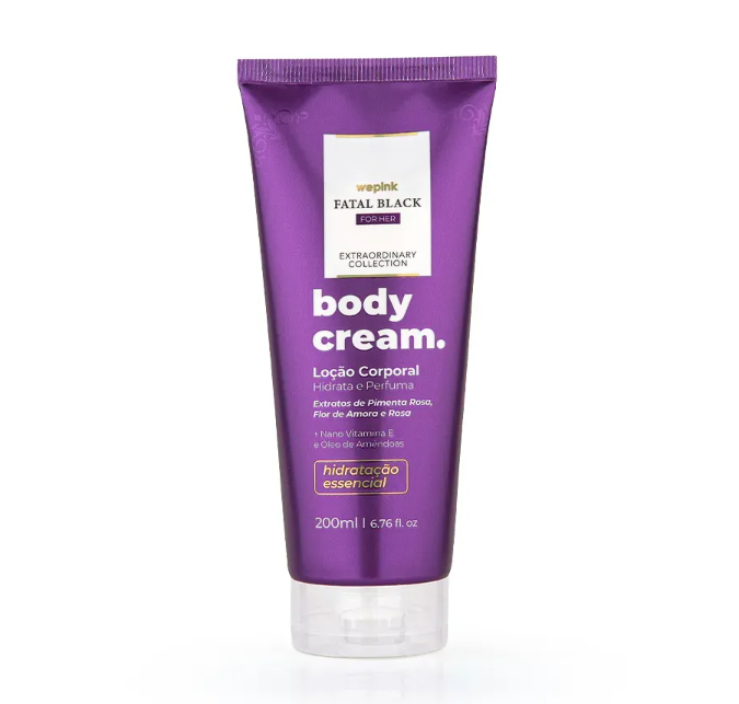 Body Cream Fatal Black For Her Desodorante Hidratante 200ml - Wepink