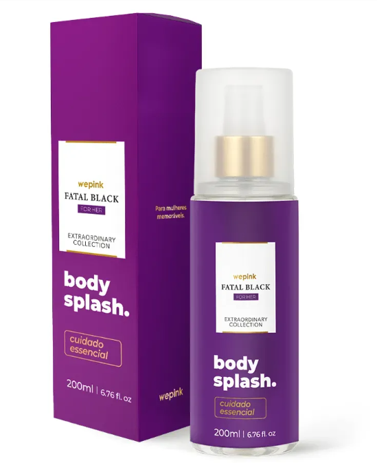 Body Splash Fatal Black For Her Desodorante Colônia 200ml - Wepink