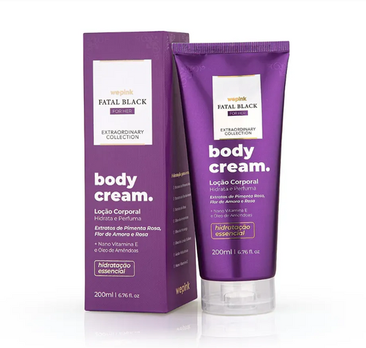 Body Cream Fatal Black For Her Desodorante Hidratante 200ml - Wepink